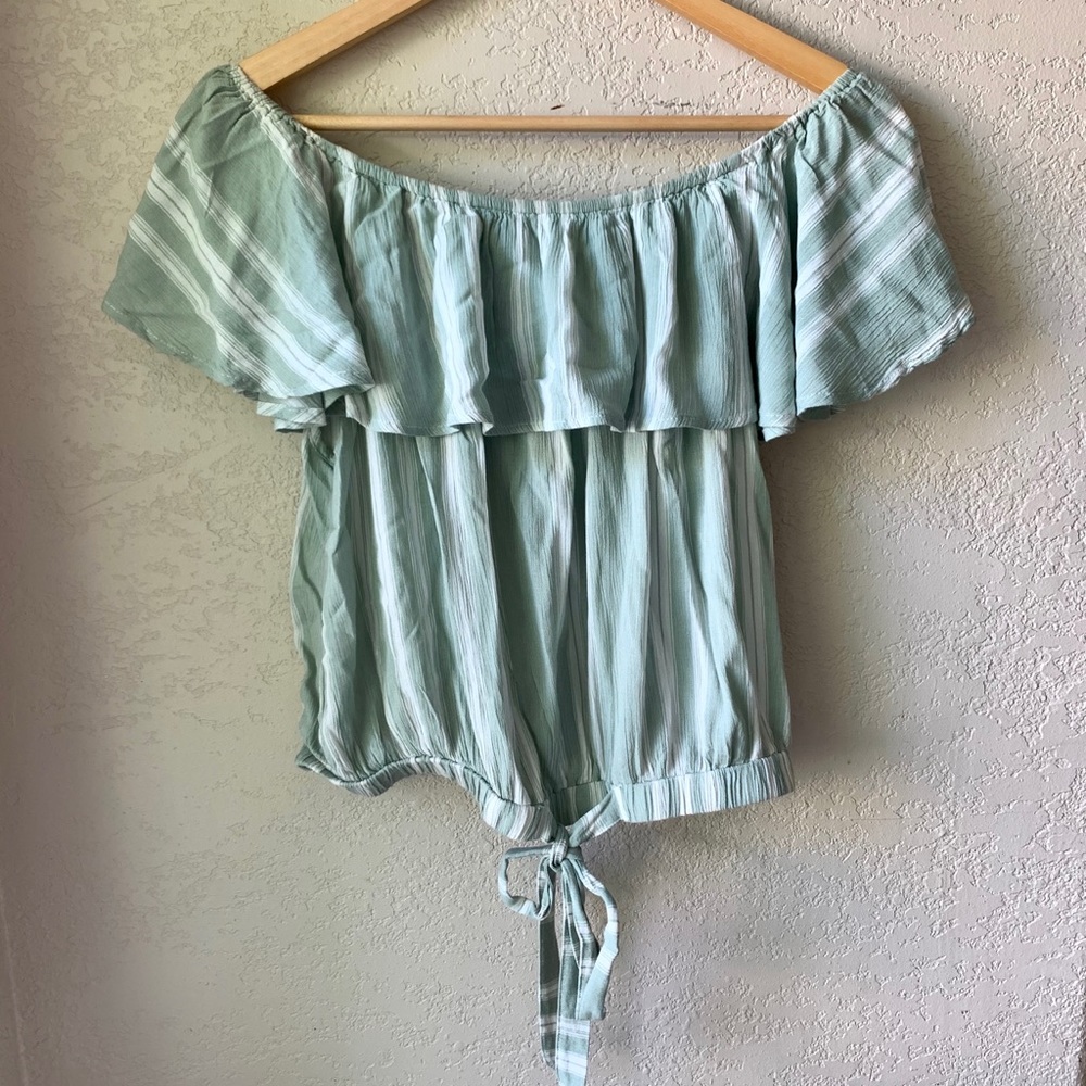 Striped, off the shoulder top!